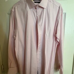 Men’s Dress Shirt- Pink - 16 x33 - Murano Regular Fit Stretch